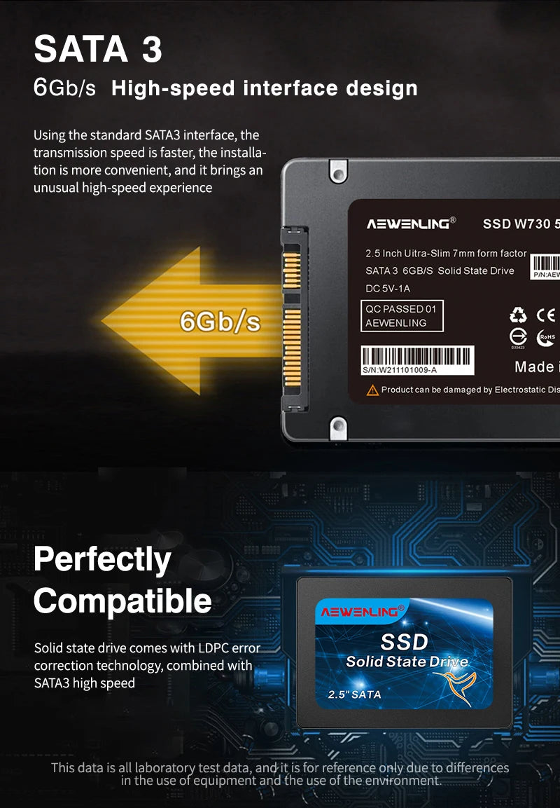 SSD Hard drive disk 128GB 256GB 512GB 2TB 64GB 1TB 32GB solid state drive disk for laptop desktop 4TB computer HDD high speed.