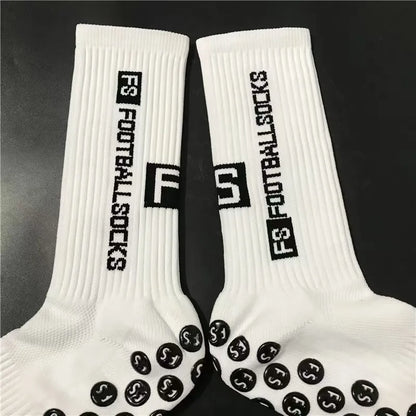 3/1Pair New Style FS Football Socks Round Silicone Suction Cup Grip Anti Slip Soccer Socks Sports Men Women Baseball Rugby Socks.
