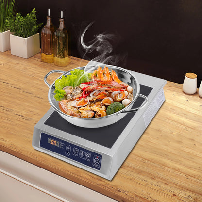 Sweetmile Induction cooking plate 3500 W with Touch Control and black crystal plate 220 V.