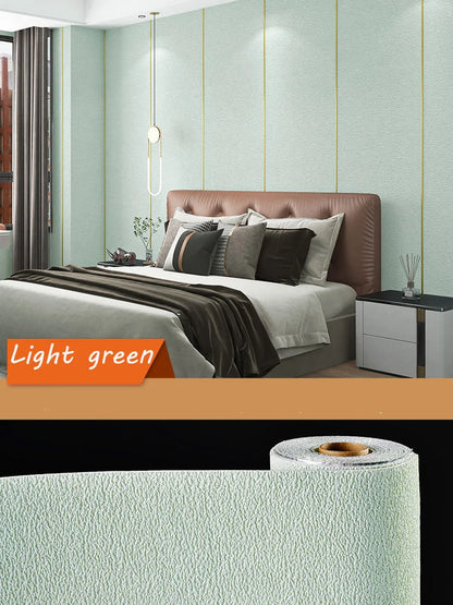 Selbstklebende Kieselalgen-Schlamm-Tapete, verdickter TV-Hintergrund, Leinen-Tapete, Schlafzimmer, Renovierung, Heimdekoration, XPE-Schaum-Wandaufkleber