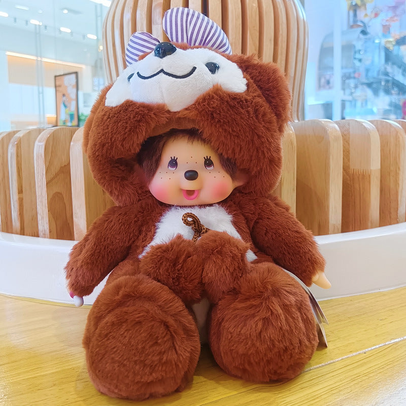 2023 New 20cm Kawaii Cartoon Animation Doll MONCHICHI Children's Birthday Gift Christmas Gift Wedding Supplies Doll.