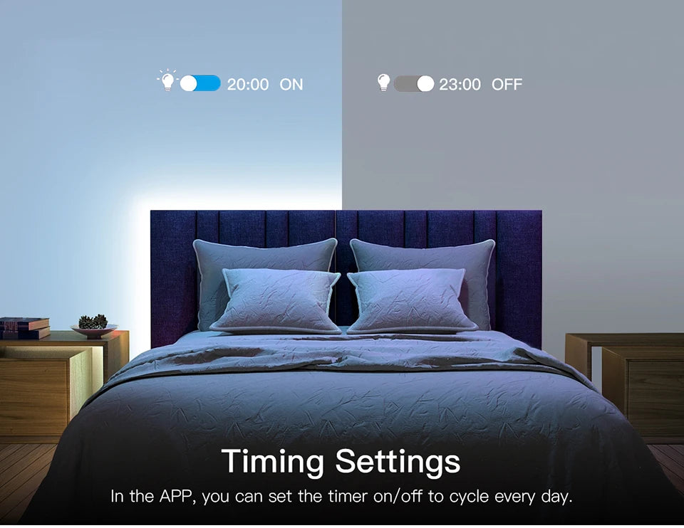 DC 5V USB Neon Light LED Strip Tuya Smart Life Wifi App Control Neon Tube Tape Garden Xmas DecorWork with Alexa,Google Home.