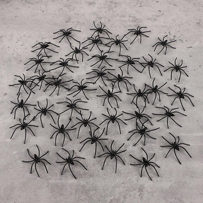 50–100 Stück leuchtende Halloween-Spinnen, gruselige Trick-Spinne für drinnen und draußen, Spukhaus, dekorative Requisiten, Halloween-Partyzubehör.