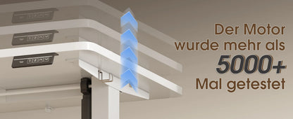 Devoko Höhenverstellbarer Schreibtisch Elektrisch 160×70cm mit Monitorständer,Ergonomisches Sitz-Stehpult (Weiß)
