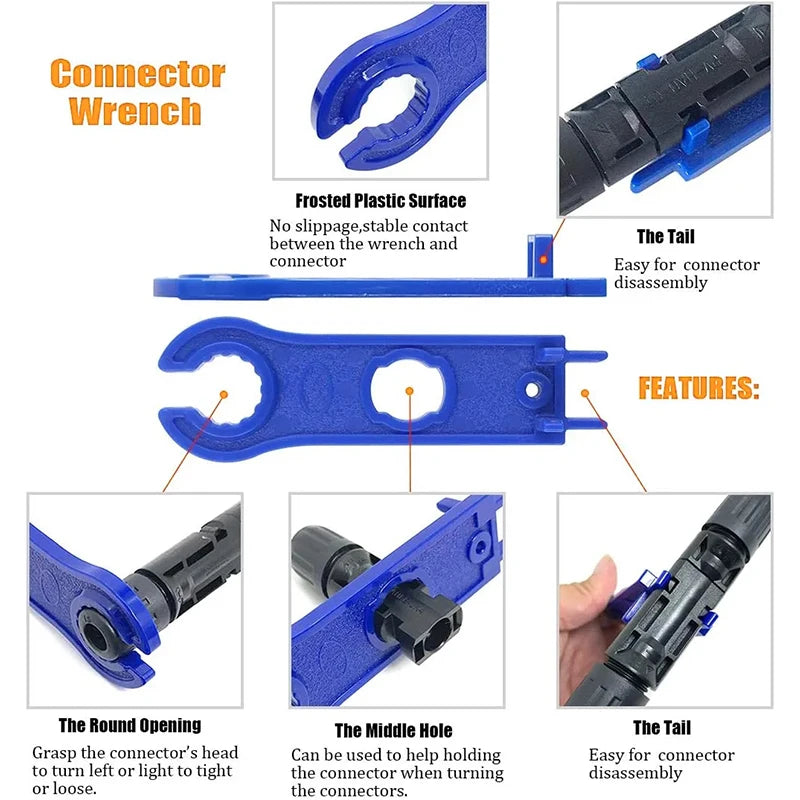 10/20/50/100/300/400PCS Photovoltaic Solar Connector Kit Plug 1000V 30A connectors for solar panels PV/MC Cable 2.5/4/6mm².