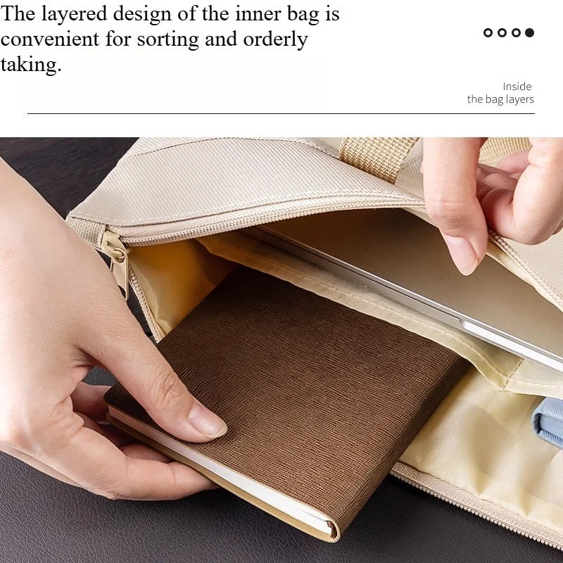 Portable document bag Oxford cloth business and leisure briefcase men and women portable document bag.