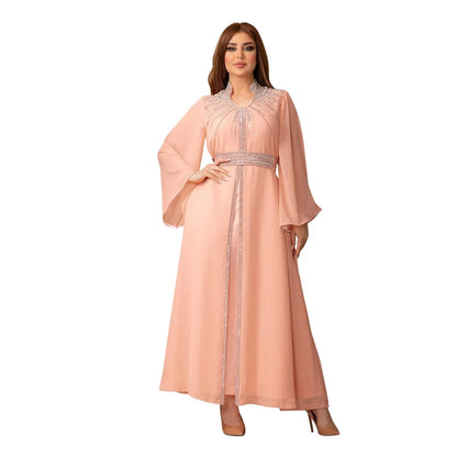 Floral Bedruckte Abaya Arabisch Langes Kleid Frauen Muslimischen Marokkanischen Kaftan Robe Golf Jalabiya Dubai Islam Türkei Kleider Ramadan Kleid