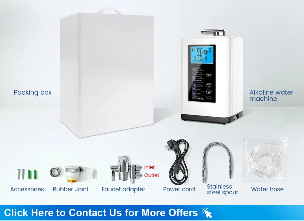Alkaline Water Machine Ionizers PH Water Device Alkaline Water Dispenser 5 Plate Platinum Coating Alkaline Water Ioniser Machine.
