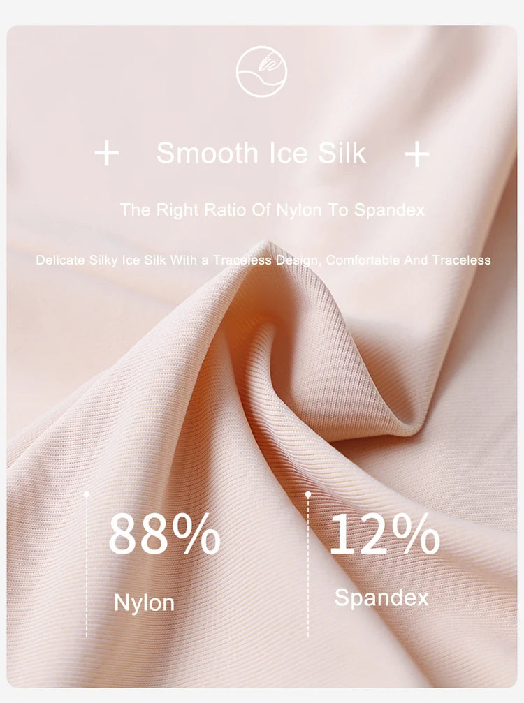 Women's plus Size White under Skirt Shorts Summer Seamless Protective Spandex Safety Hip-up Skirt Underpants Large Size.