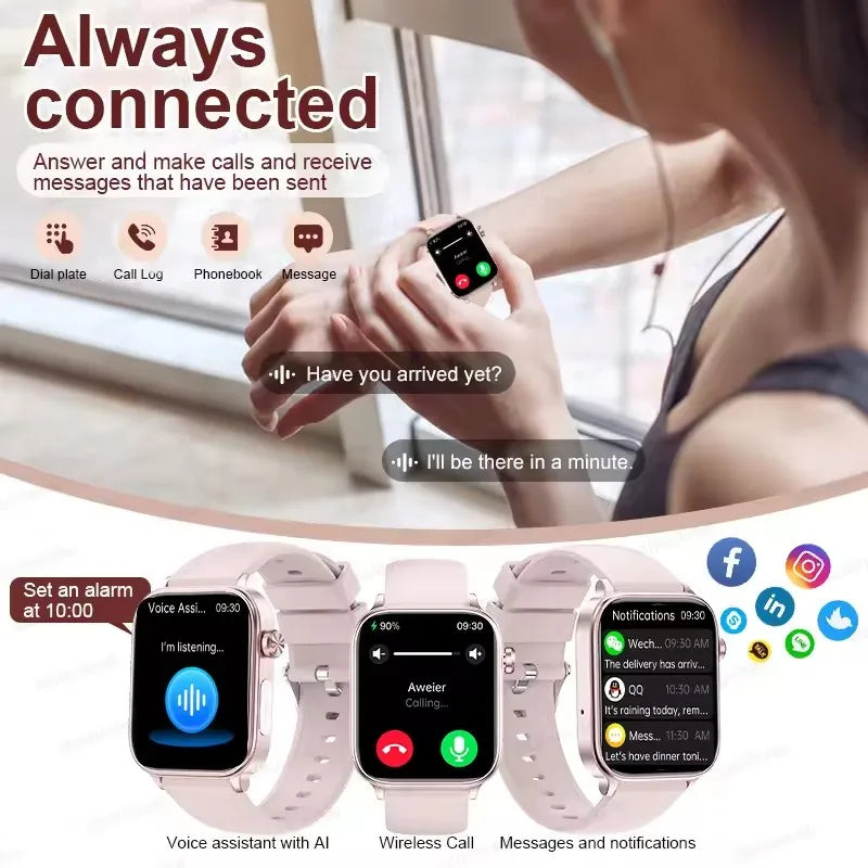 2025 New ECG+PPG Monitoring Smart Watch Women Blood pressure Blood Lipid Uric Acid Women Menstrual Health Tracker Smartwatches.