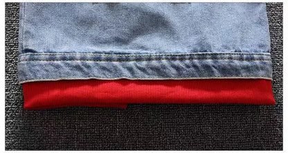 2024 Autumn Winter Boys Jean Set Jacket New Cowboy Jeans Suit Jacket Handsome Children Clothing.