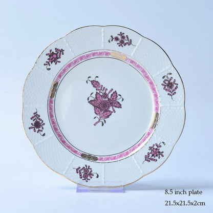 Flower Basket Coffee Cup and Saucer Set Ceramic Cup Saucer Gift Box Bone China Afternoon Tea Pastoral Flower Home Drinkware.