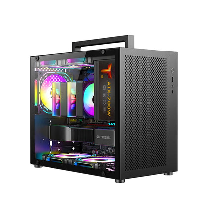 METALFISH S5 PRO 20L Computer Case Gaming PC Chassis Support MATX/ITX SFX/ATX PSU 160mm Tower /180 WaterCooling Cooler.