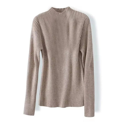 2025 Knit Jumpers Top Chic Autumn Winter Sweater Pullovers Women Long Sleeve Casual Turtleneck Warm Basic Sweater