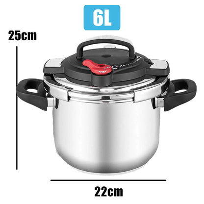 MOEYE 4/6L Pressure Cooker Multifunctional Pressure-Limited Explosion-proof Pressure Cooker Stainless Steel Kitchen Pressure Pot.