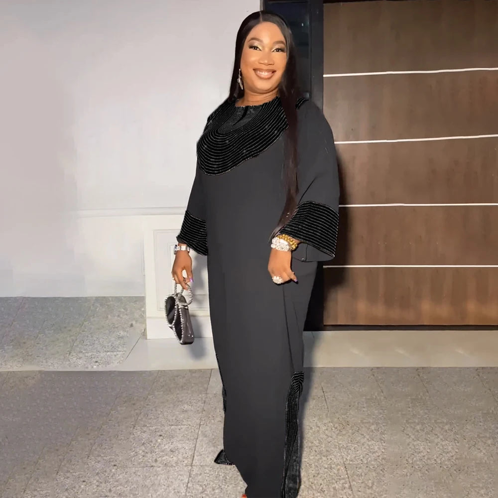 Abayas For Women Dubai Luxury 2025 African Muslim Fashion Dress Caftan Marocain Evening Party Dresses Boubou Robe Djellaba Femme.