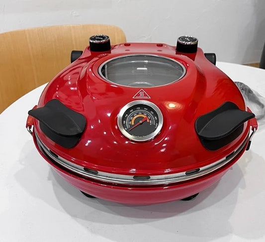 Dualer elektrischer Heiz-Pizzaofen, tragbar, für den privaten und gewerblichen Gebrauch, 30,5 cm