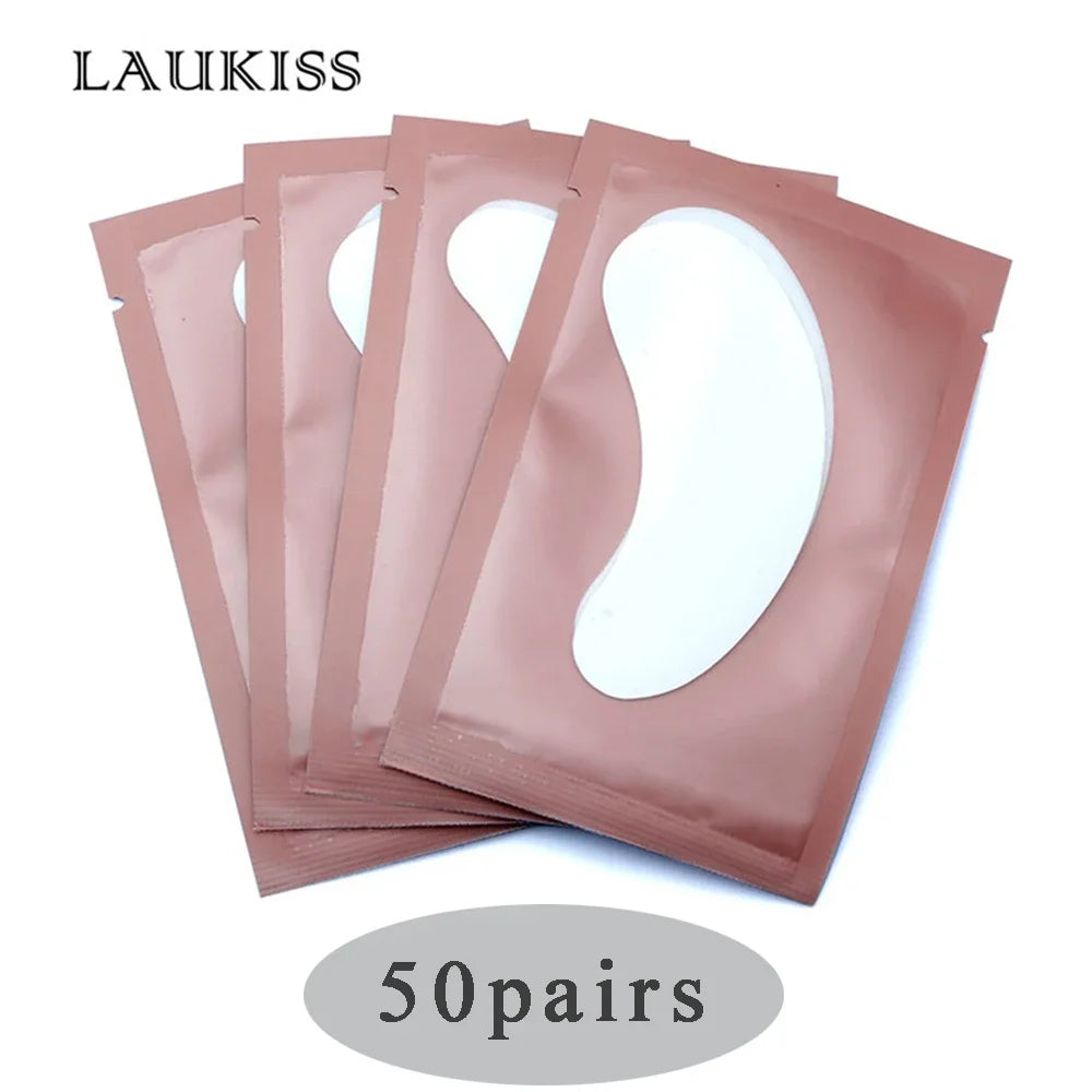50/500/1000pcs Hydrogel Patches for Eyelashes Building Eyelash Extension Under Eye Pads Lash Stickers Tools Wholesale LAUKISS.