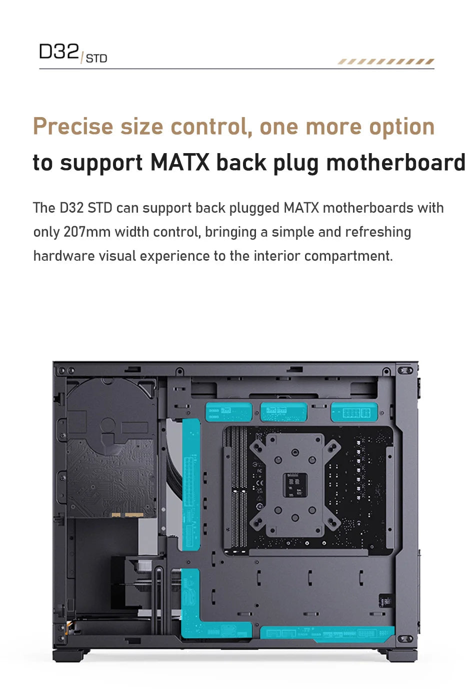 Jonsbo D32 STD/PRO Black MATX Desktop Small Case Support ATX/SFX Power Supply 240 Water Cooling Computer Office PC Case.