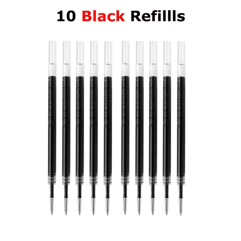 KACO Gelschreiber, Press-Signaturstift, Schreibwaren, Metall-Stiftclip, 0,5 mm, schwarze Tinte, schnell trocknend, großes Fassungsvermögen, 800 m, glattes Schreiben