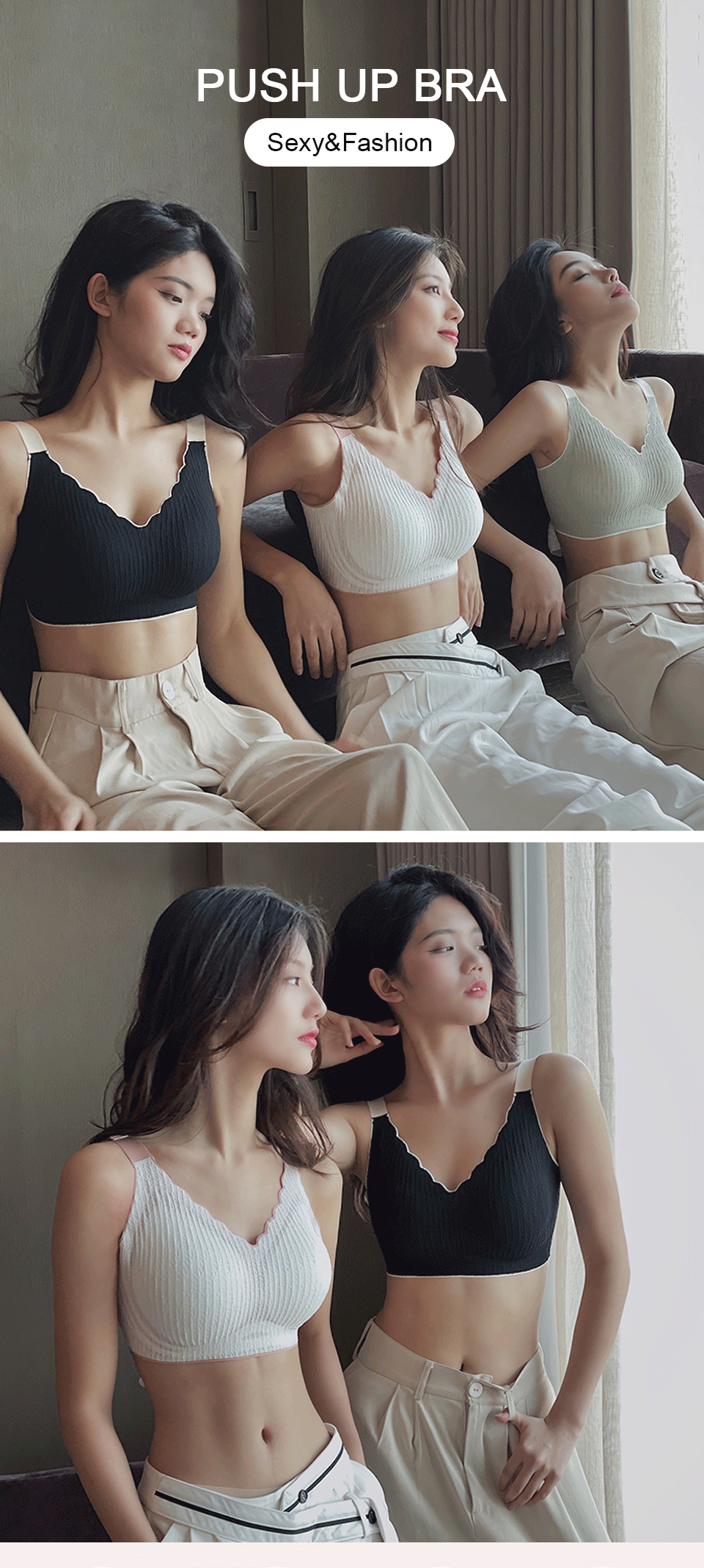 FallSweet Plus Size Bra Active Bras for Women Comfort Seamless Bralette Push Up Sport Brassiere Sexy Intimate Lingerie.