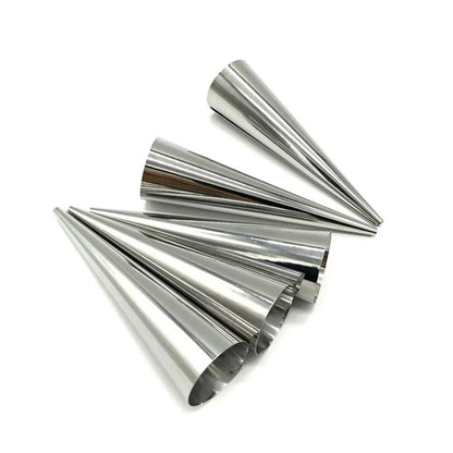 16Pcs Conical Tube Cone Roll Moulds Spiral Croissants Molds Cream Horn Mould Pastry Mold Cookie Dessert Kitchen Baking Tools.