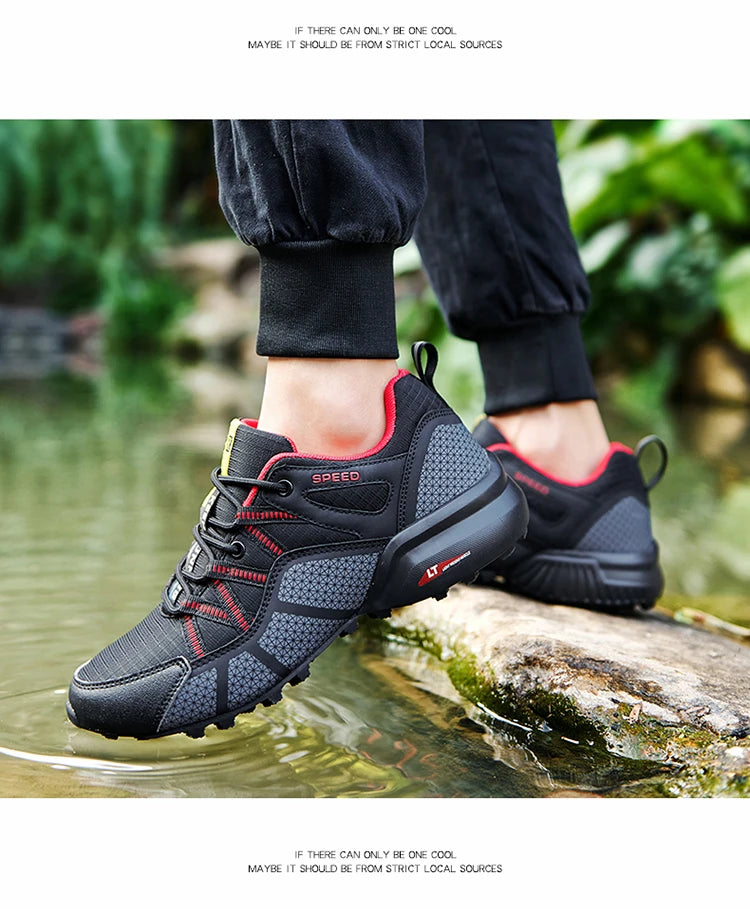 Men's Hiking Sports Shoes Waterproof And Wear-Resistant Hiking Training Shoes Outdoor Woodland Non-Slip Tactical Training Shoes.