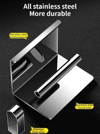 Papierhandtuchhalter aus Edelstahl ohne Stanzen, wandmontierter Küchenrollenhalter, Toilettenpapierhalter, Badezimmer-Handtuchhalter