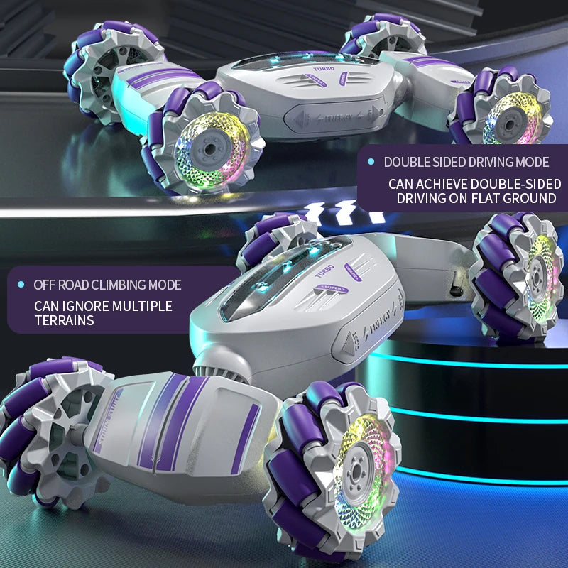 Teeggi S922 2.4G RC Stunt Car 4WD Double Remote Control 360° Degree Rotation RC Off Road Climbing Kids Rc Drift Car Toy for Gift.