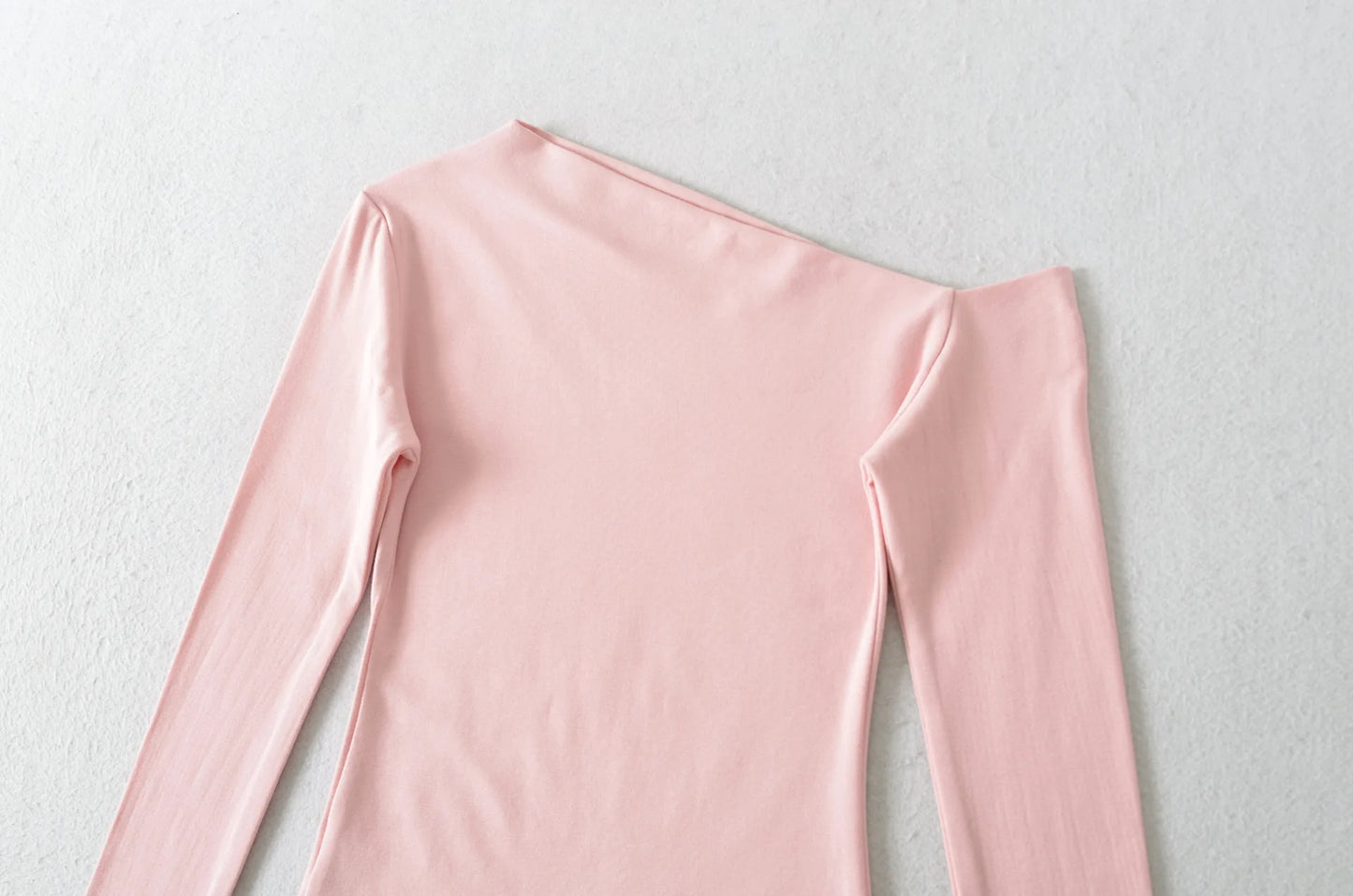 Women Long Sleeve One Shoulder Basic Top Tee Tshirt.