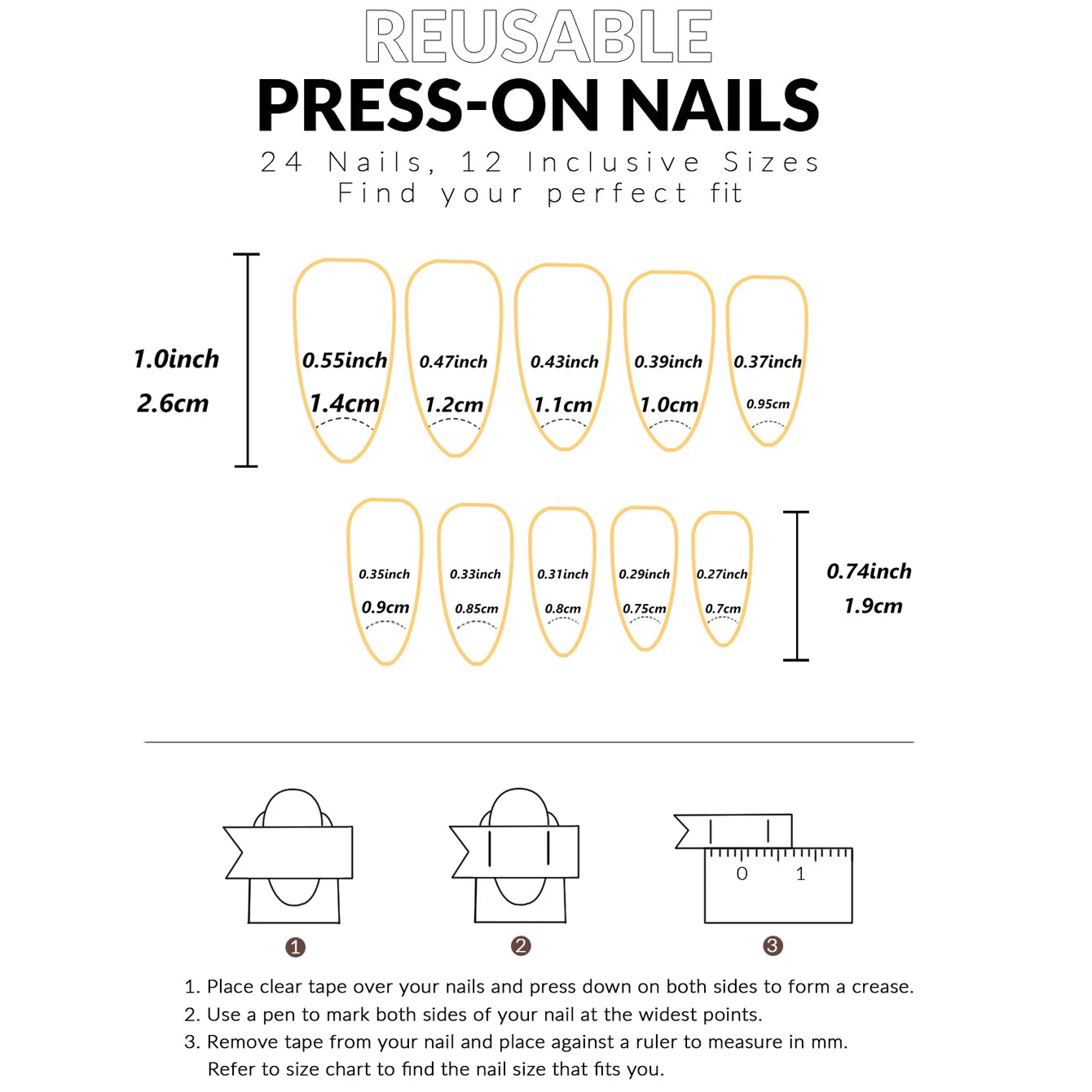 ARTAUG 24PCS Short Press On Nails Square Pink Fingertip White French Trim Press On Nails Full Cover Fake Nails Set Nail.
