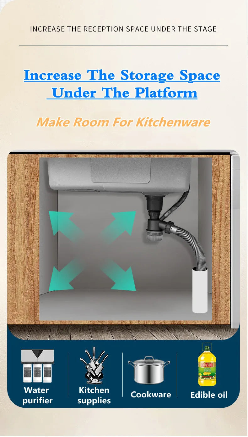 Wasserfall-Küchenspüle aus Edelstahl 304, Zughahn, Einzelschlitz, Hochdruckbecher, Waschmaschine, Café, Weinbar, Waschbecken