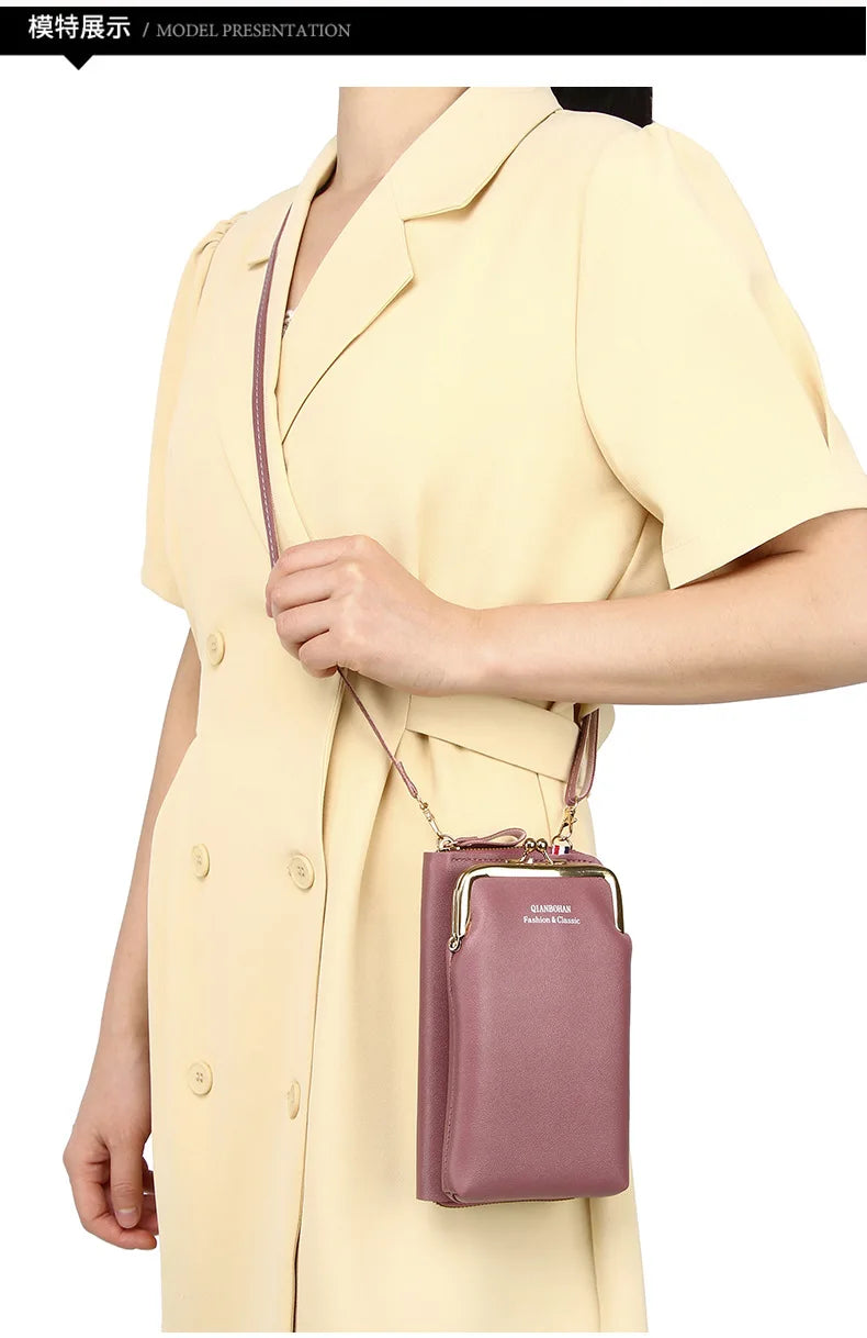 Fashion Ladies Small Crossbody Messenger Bags Women Shoulder Bag Wallet Mini PU Leather Card Holder Female Purse.