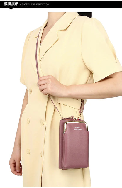 Fashion Ladies Small Crossbody Messenger Bags Women Shoulder Bag Wallet Mini PU Leather Card Holder Female Purse.