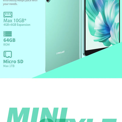 Teclast P85T 2024 Tablet Allwinner A523 8-core 1.8GHz/ 10GB(4GB+6GB) RAM/64GB ROM/8 Inch 800×1280iPS/WIFI5G/4G/5000mAh/Type-C/0.
