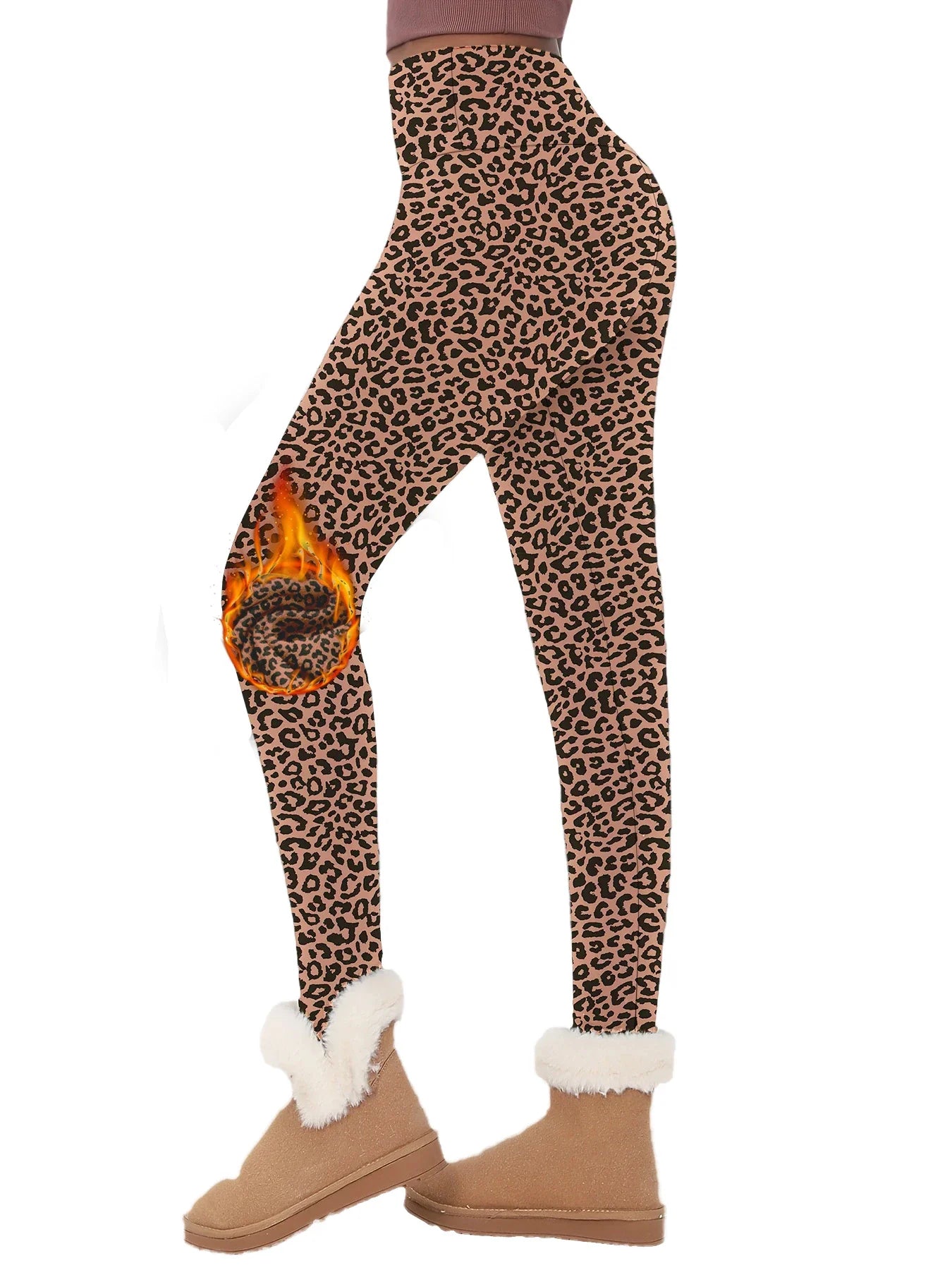 Womens Thermal Fleece Lined High Waisted Leggings. Workout Winter Warm Thick Tights Soft Yoga Pants.