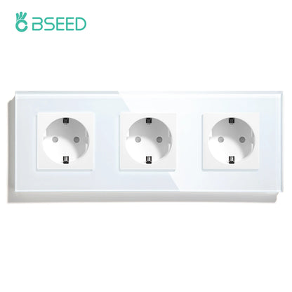 Bseed eu Standard Wand steckdosen Typ-C-Steckdosen Wand steckdose USB-Ladeans chluss Glasscheibe Kinderschutz 16a