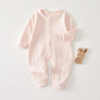 AYNIGIELL Frühling und Herbst 0-12 Monate Baby-Strampler Hochwertiger Neugeborenen-Overall aus 100 % Baumwolle für Neugeborene, Jungen und Mädchen