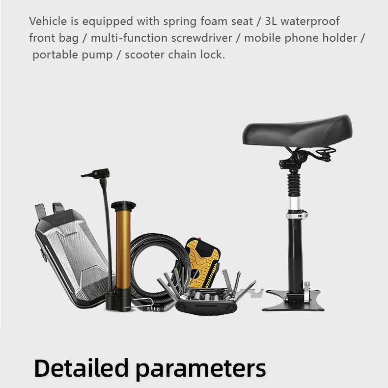 BOYUEDA S3 -11E-Scooter 6000 W Double Motor 60V 38Ah Off-road Scooters Electric 11 -Inch City Folding Electric Scooter