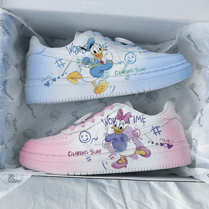 New Disney cartoon girls Daisy Donald Duck princess cute Casual shoes non-slip soft bottom sports shoes for girl gift.