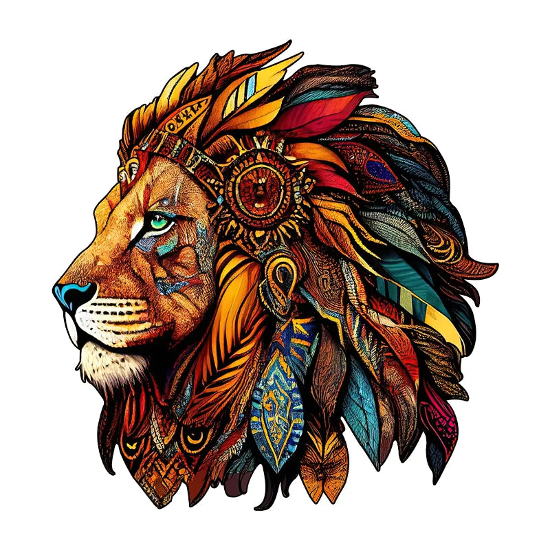 Irregular Shaped Wooden Animal Puzzle DIY Puzzle Party Games Educational Gift for Kids Holiday Gift Intelligent Cat Wood Jigsaw.