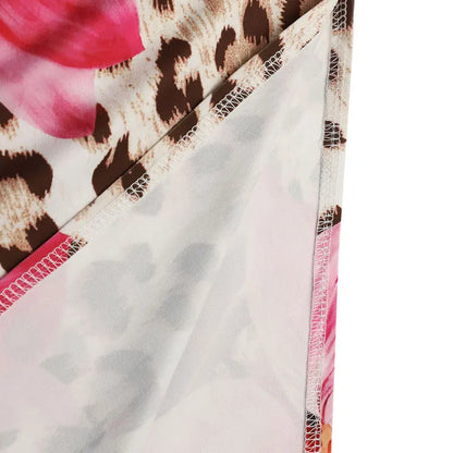 Frauen Kleidung Kleid Neue Sommer Sexy Backless Print Leopard V-ausschnitt Kleider Streetwear Fashion Halter Lace-up Kleider Kleidung.