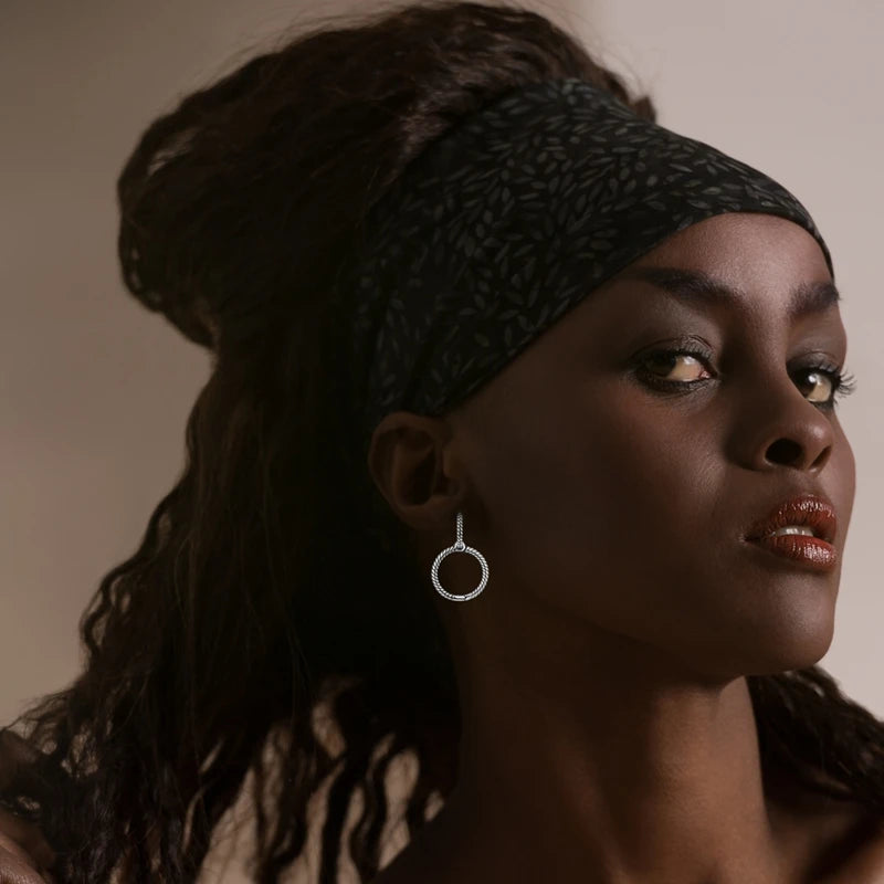 925 Sterling Silver Gold Color Circular Hoop Earrings Golden Earring Fit Original Charms Diy Fine Jewelry For Fashion Women