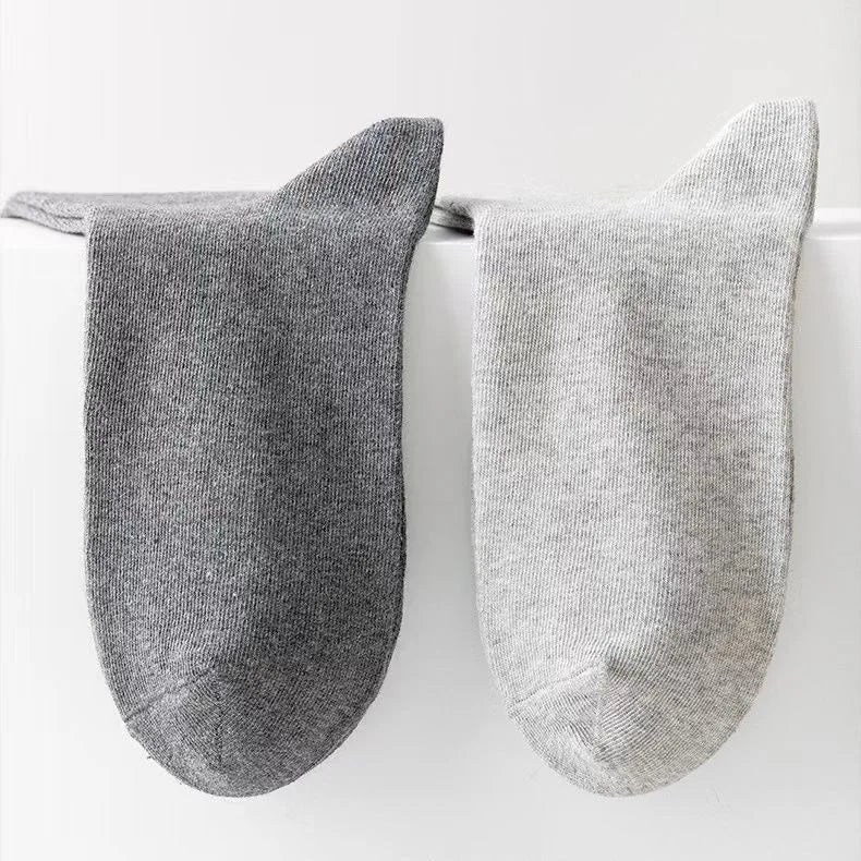 20Pcs/Lot Men's Pure Cotton Socks Plus Size Solid Color Casual Office Business Long Socks Breathable Soft Men's Socks EU39-48.