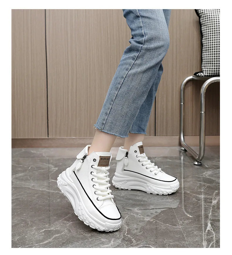 2025 New Women Sneakers Luxury Fashion High Top Women Boots Platform Casual Shoes Outdoor Running Shoes for Women Tenis De Mujer.