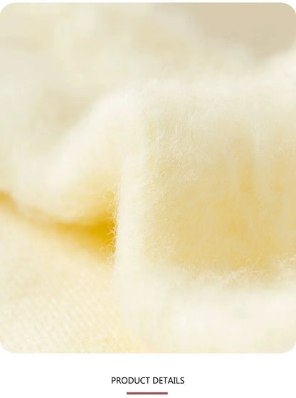 3 Pairs Wool Socks Women Winter Warm Thicken Snow Boot Markron Color Plush Hairy Soft Mid Tube Stockings Floor Sleep Socks White