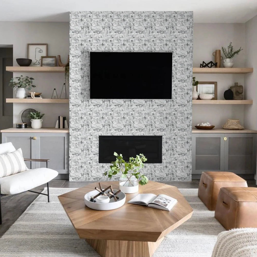 1/10pcs 3D Wall Sticker Self-adhesive Faux Brick Wall Panel Peel and Stick Kitchen Tile Backsplash Bathroom Wall Tile Sticker