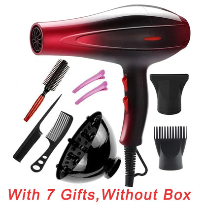 High-Power Ionic Hair Dryer Fast Heating and Hot/Cold 9 Gears Adjustment Home Professional Hairdryer Blow Dryer with Accessories