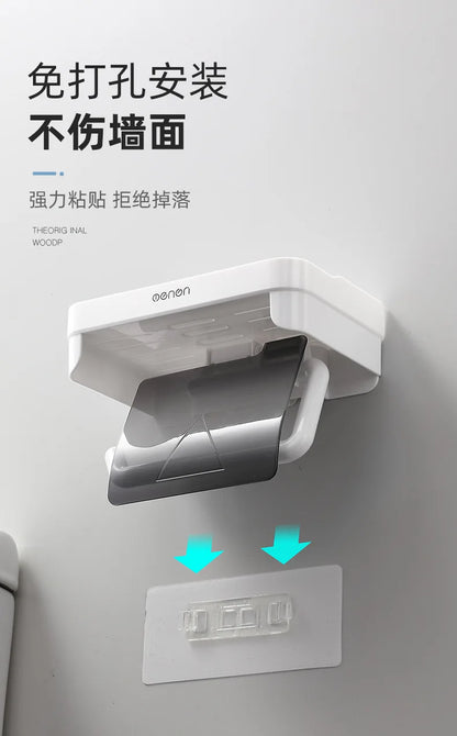 Wand Halterung Toilettenpapier Halter Top Kleinigkeiten Lagerung Kunststoff Wasserdichte Rollen Papier Lagerung Rack Badezimmer Tissue Organizer Regale