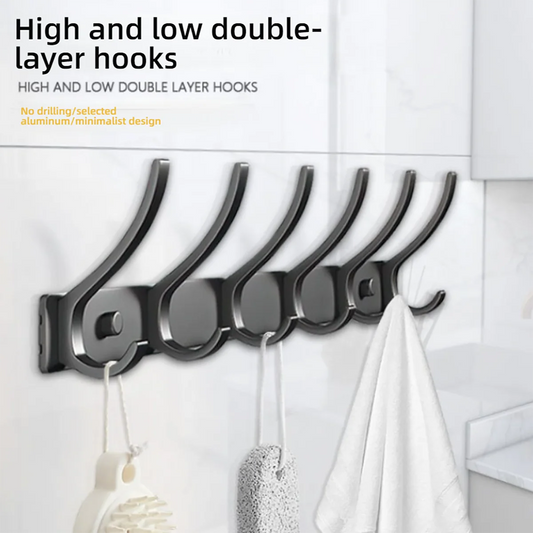 Space Aluminium-Badezimmerhaken hinter der Tür, hohllose Badezimmerhaken, Schlafzimmeraufbewahrung, Wandaufhängerhaken